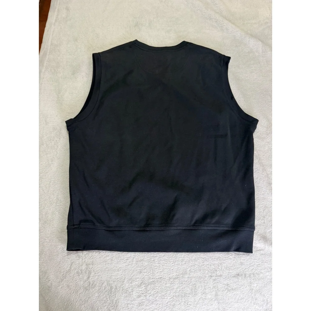 Golden Bear Golf Mens Black V-Neck Sweater Vest 100% Combed Cotton Size M